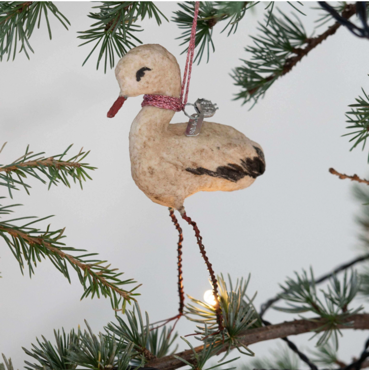 Handmade Stork Ornament