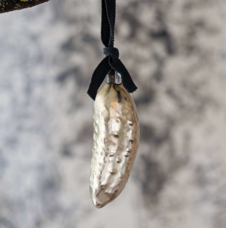 Glass Pickle Christmas Ornament