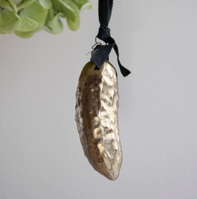 Glass Pickle Christmas Ornament
