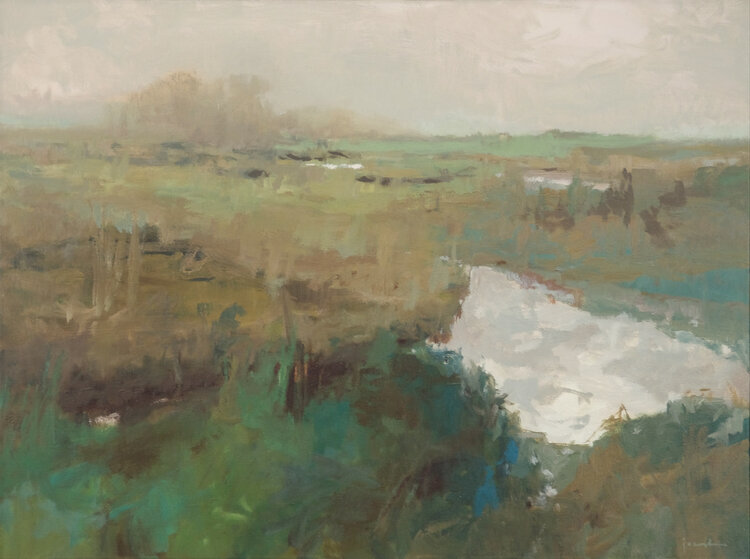 Meadowlark Oil Painting by Maria Josenhans