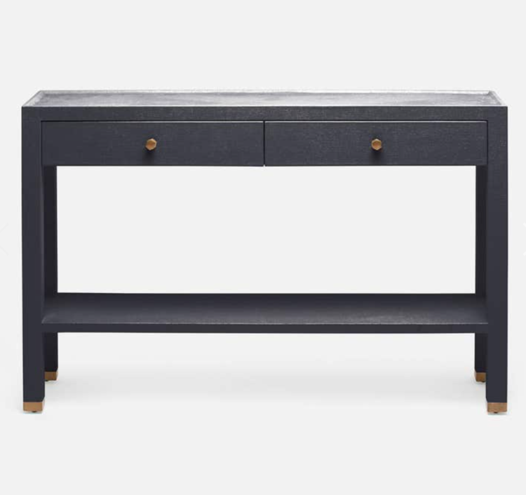 Jarin Console Table - Faux Belgian Linen