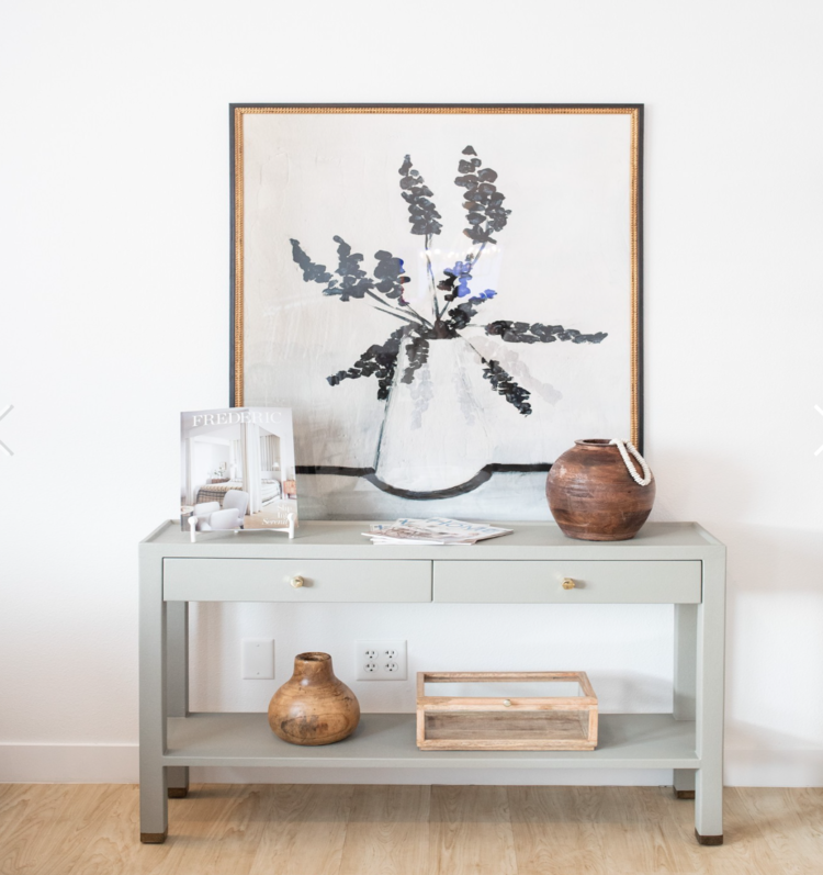 Jarin Console Table - Faux Belgian Linen