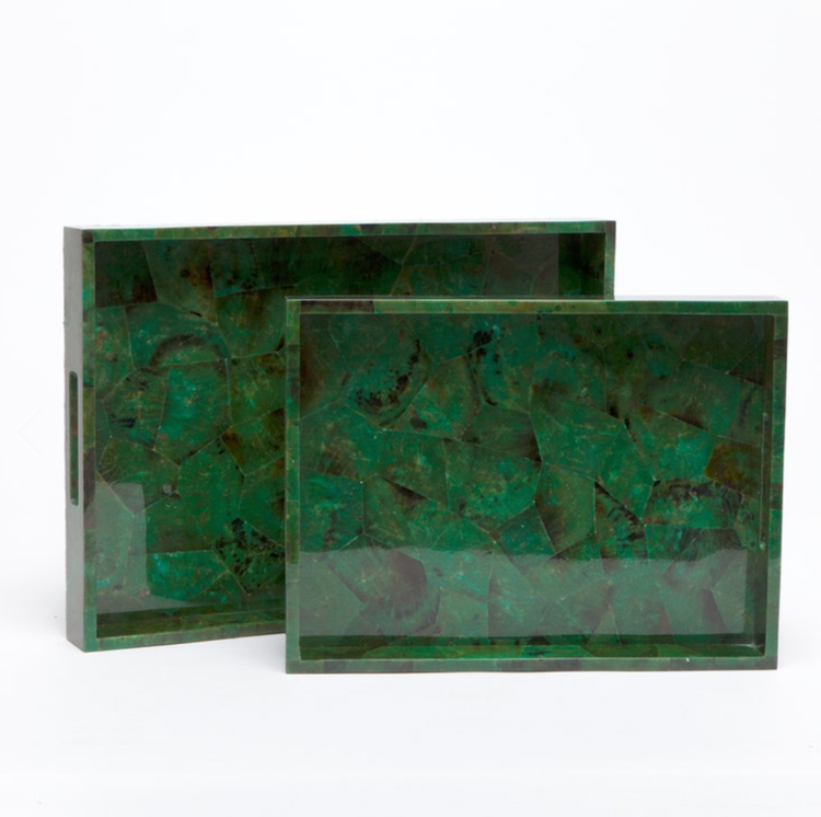 Jade Tray – Luxury Green Shell Tray