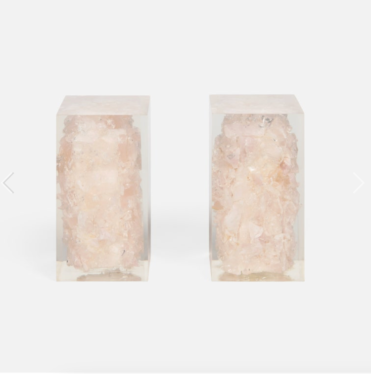 Jessie Bookends, quartz, set of 2