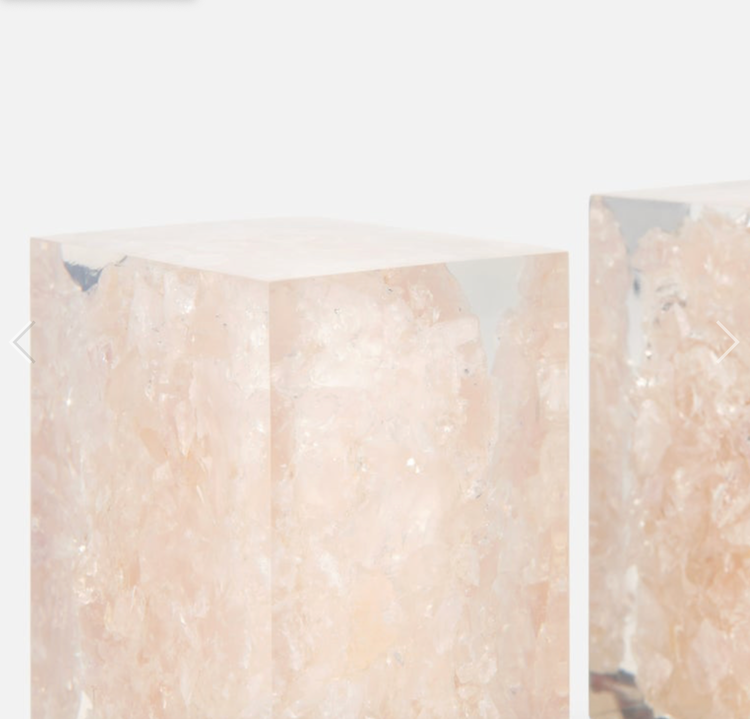 Jessie Bookends, quartz, set of 2