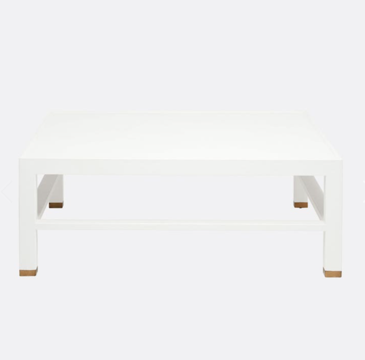 Jarin Coffee Table in Faux Belgian Linen
