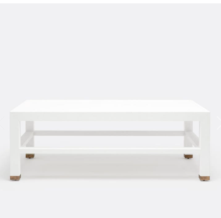 Jarin Coffee Table in Faux Belgian Linen
