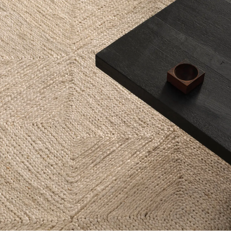 Briad Jute Rug in Birch or Semolina
