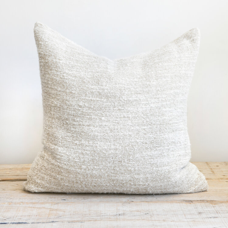Nash Belgian Pillow in White