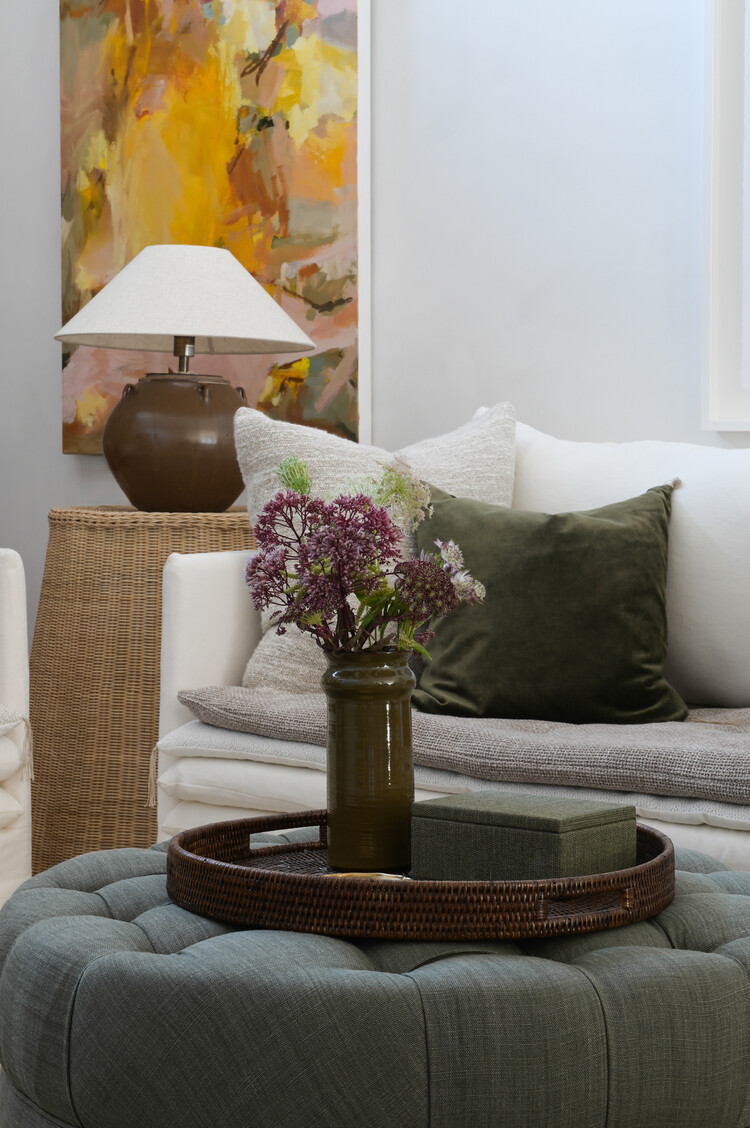 Bérengère Leroy Tsar Velvet Cushion in Kaki