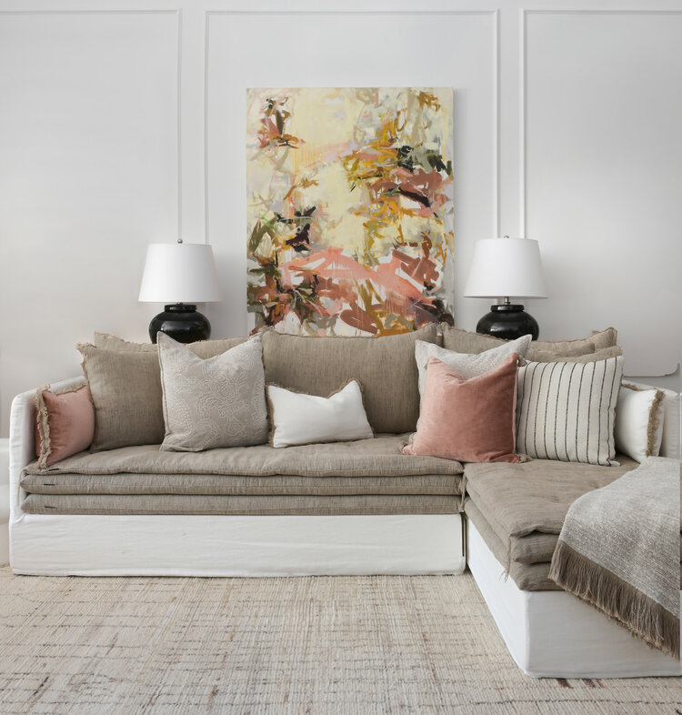 Savery Cushion in Chalk 23x23"