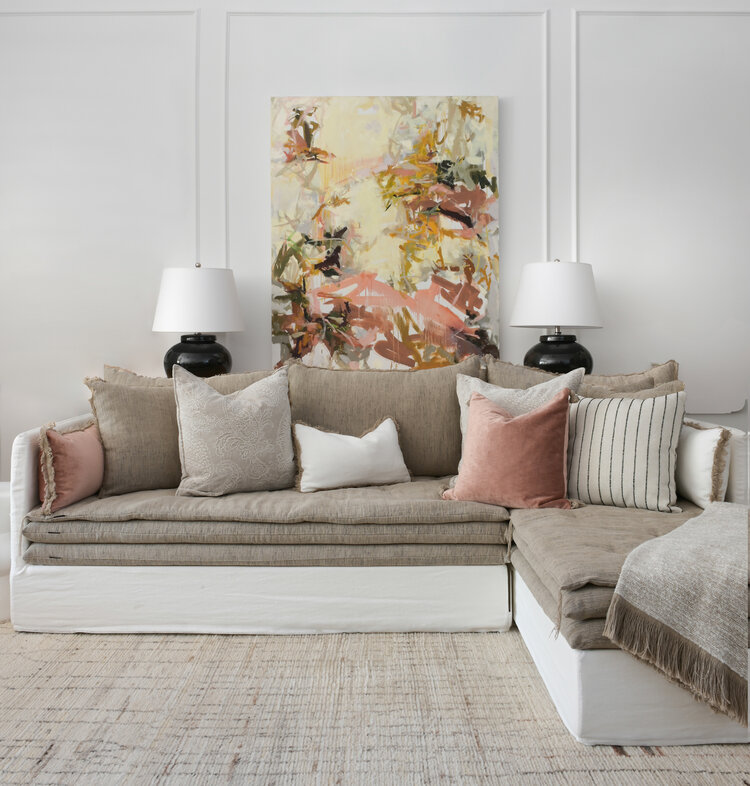 Bérengère Leroy Capri Linen Cushion - Chalk