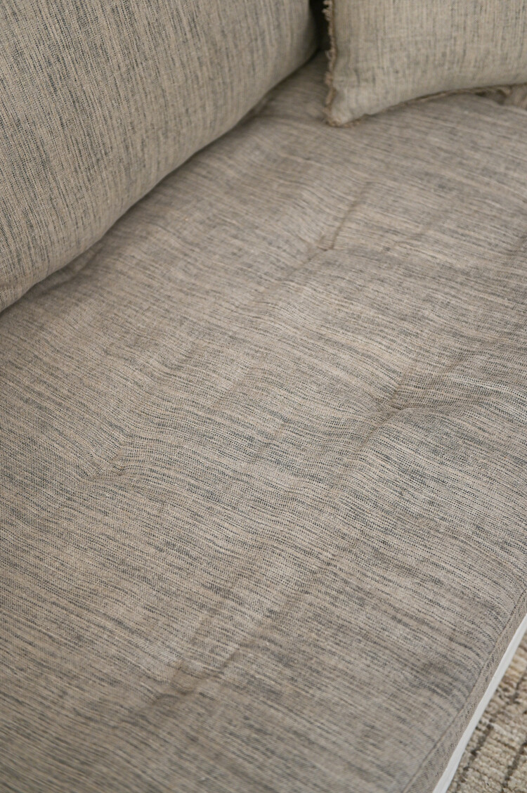 Bérengère Leroy Medina Cushion in Natural & Black