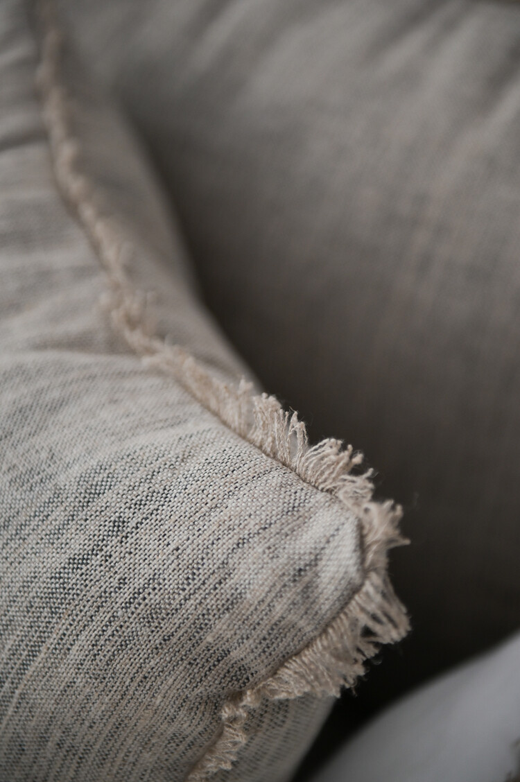 Bérengère Leroy Medina Cushion in Natural & Black