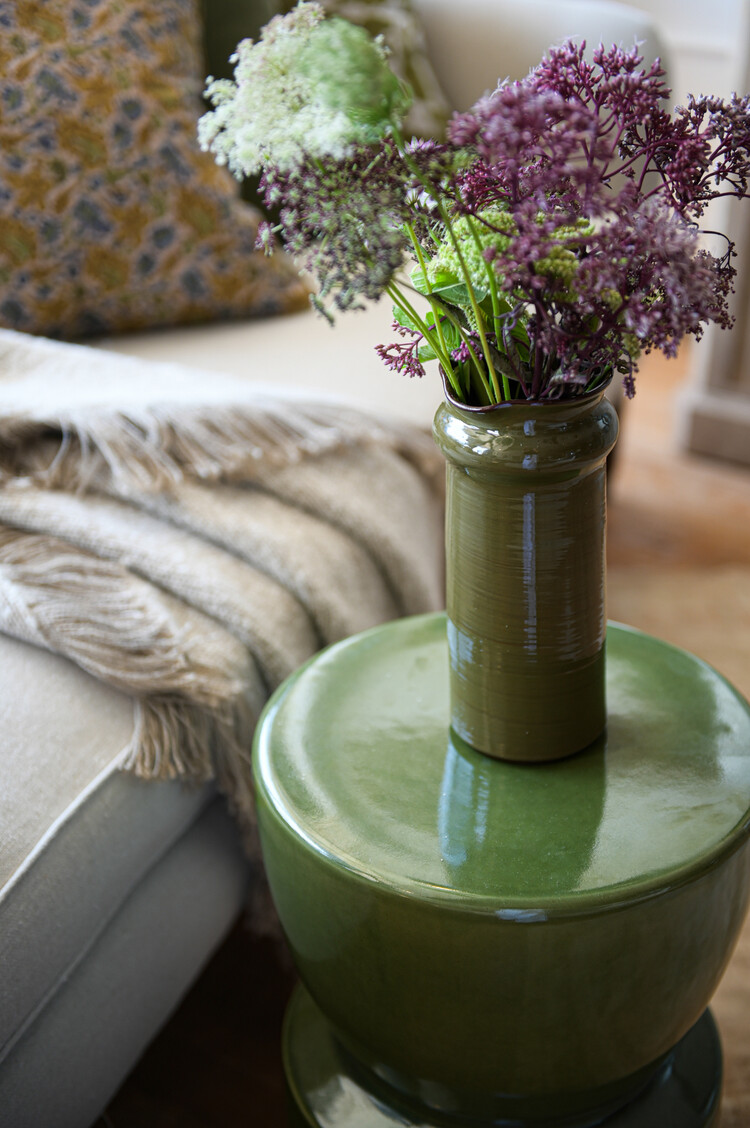 Binx Stool or Side Table in Green Gloss