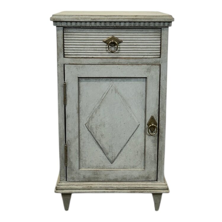 Antique Swedish Bedside Table Nightstand