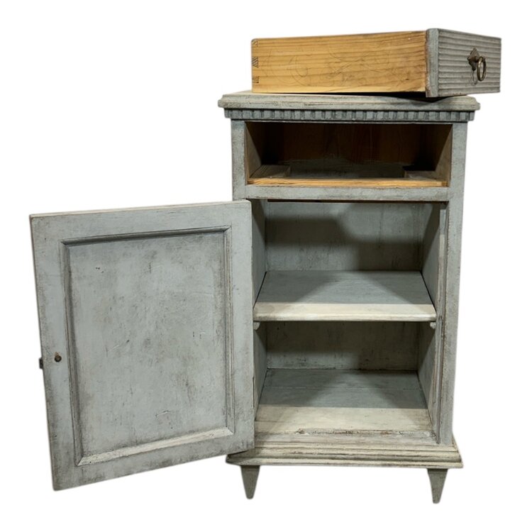 Antique Swedish Bedside Table Nightstand