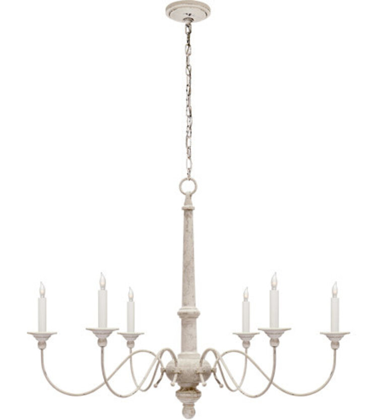 Country Chandelier in Belgian White Small (showroom sample / warehouse item)