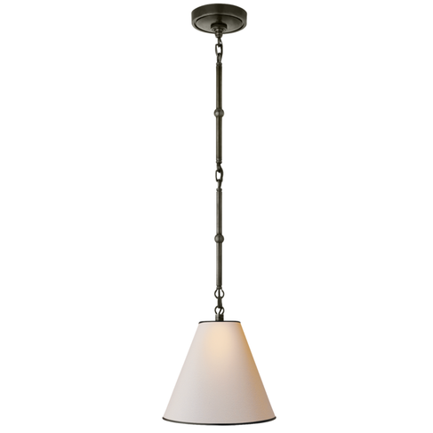 Petite Goodman Hanging Light Paper Shade with Black Trim (showroom sample sale)