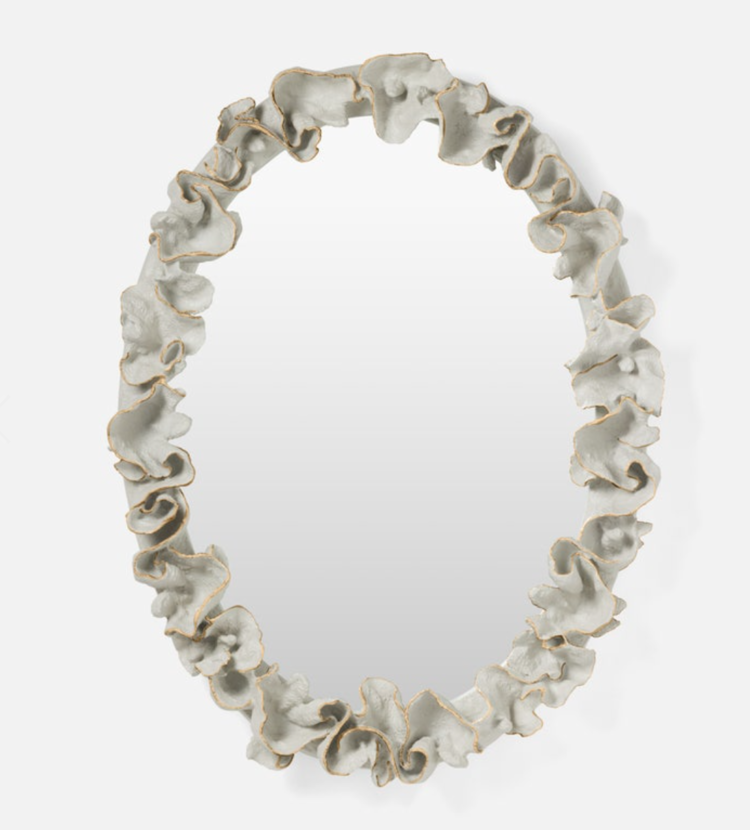 Coco Mirror 47" x 36" faux coral
