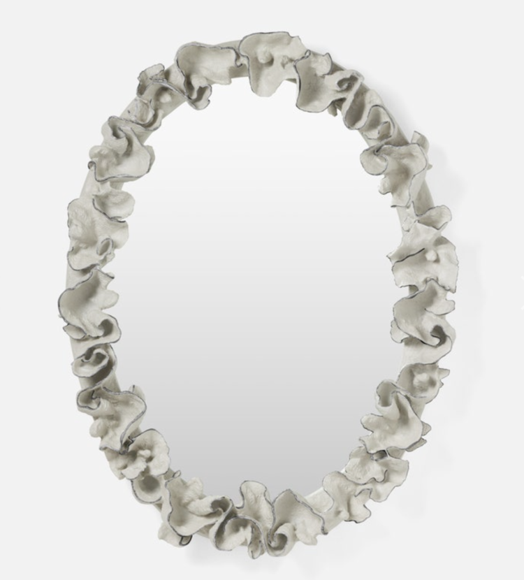 Coco Mirror 47" x 36" faux coral