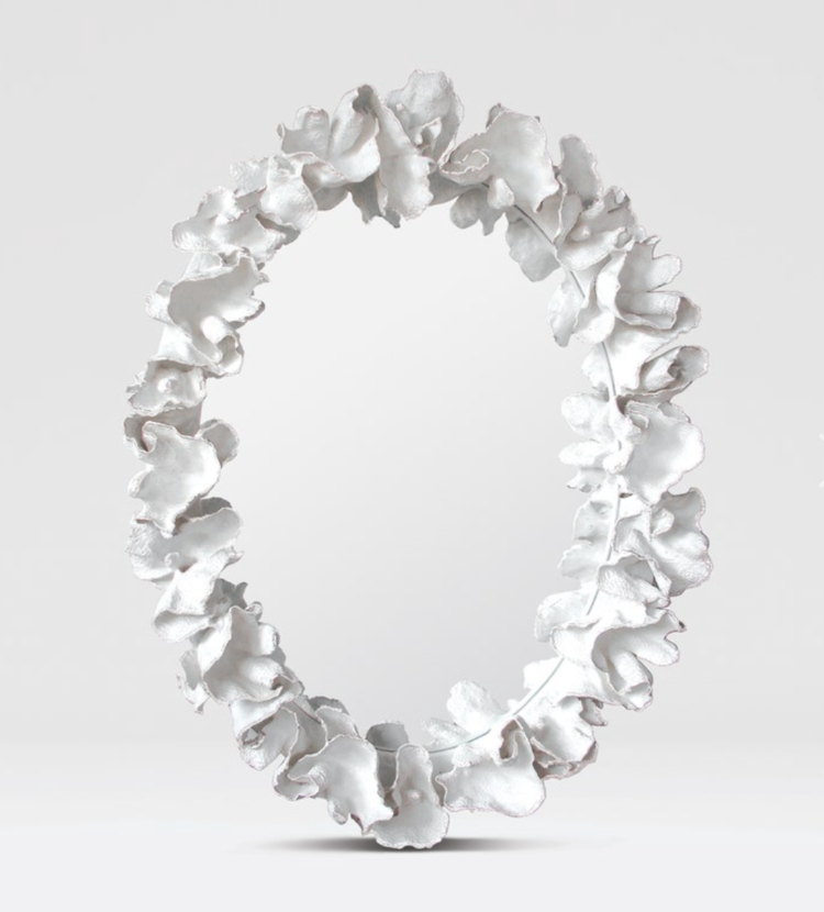 Coco Mirror 47" x 36" faux coral