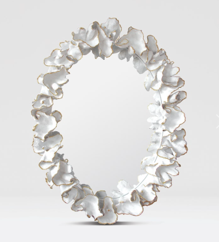 Coco Mirror 47" x 36" faux coral