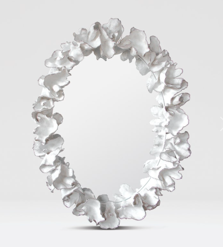 Coco Mirror 47" x 36" faux coral