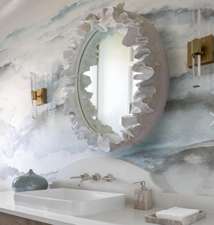 Coco Mirror 47" x 36" faux coral