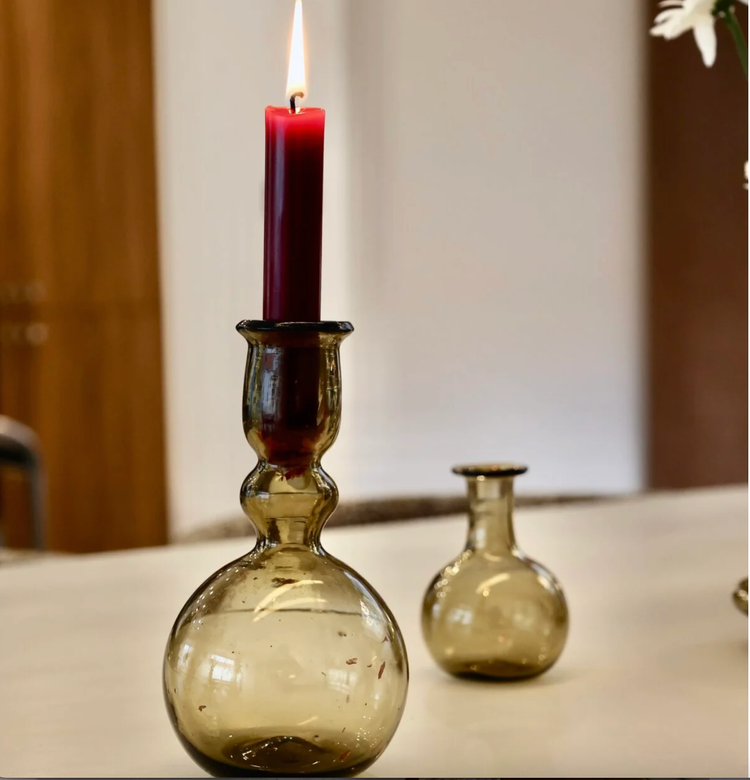 Laveno Montebello Fumé Candle Holder or Vase