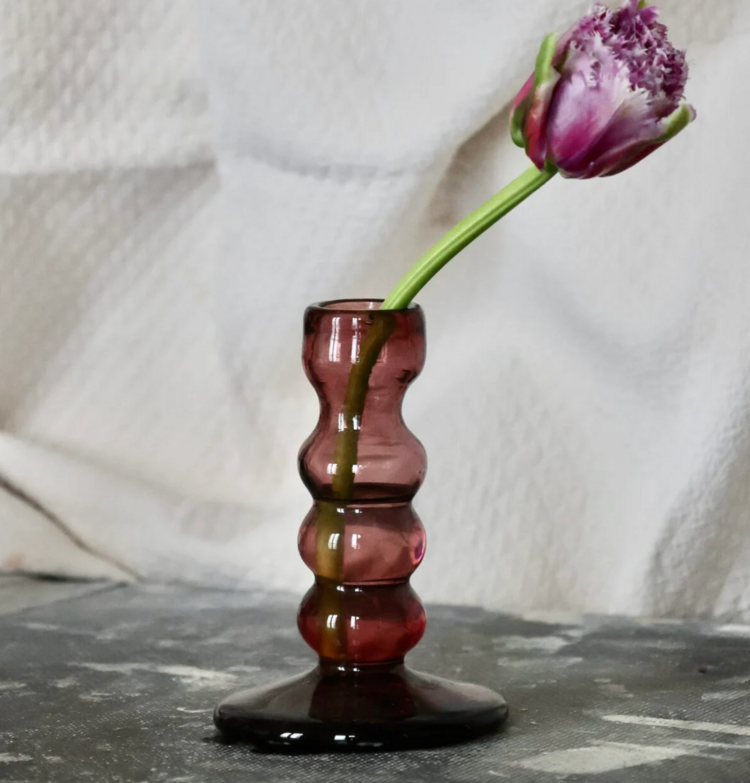 La Soufflerie Bougeoir Bulles Framboise Candle Holder or Bud Vase