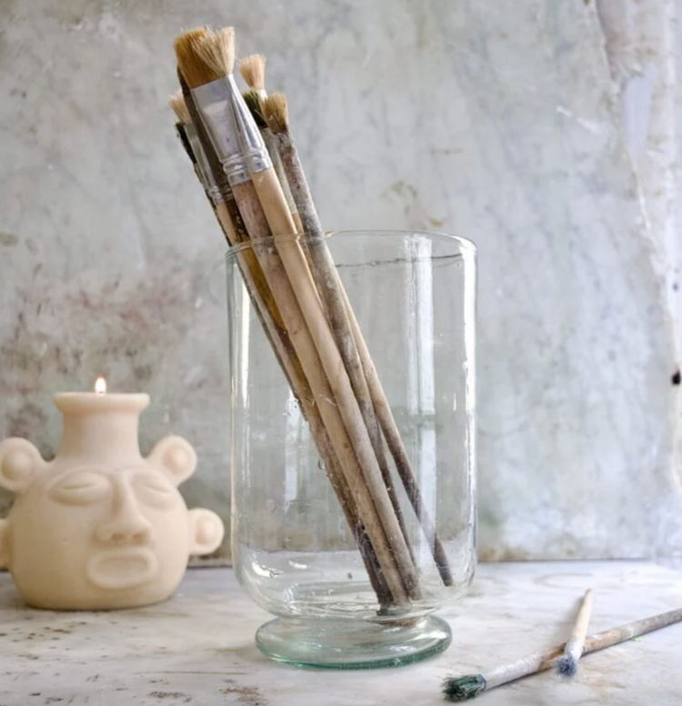 Pied Douche Transparent Vase