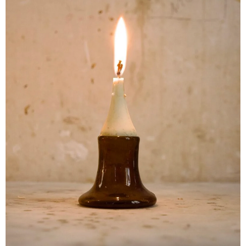 La Soufflerie Porte Bougie Dark Brown Candle Holder