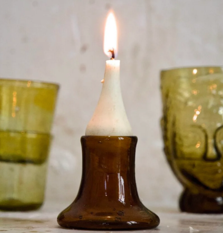 Porte Bougie Dark Brown Candle Holder