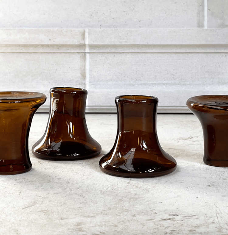 La Soufflerie Porte Bougie Dark Brown Candle Holder