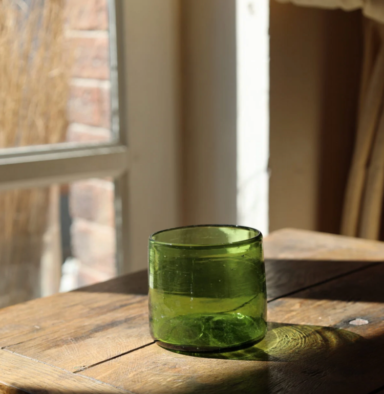 Verre Palais Vert Olive glass