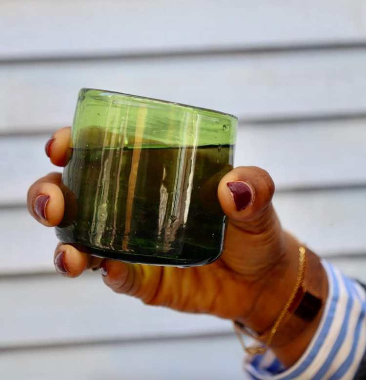 Verre Palais Vert Olive drinking glass