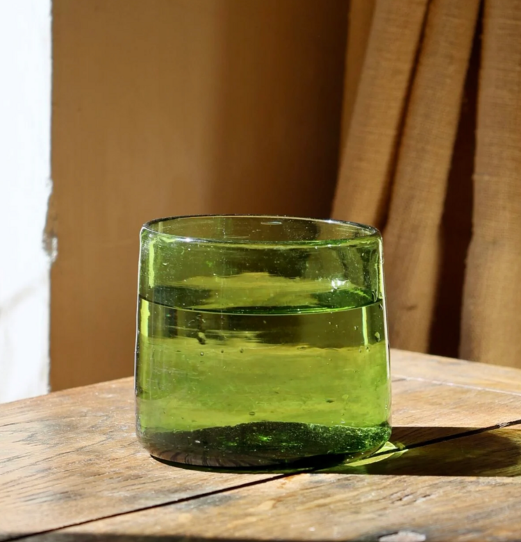 Verre Palais Vert Olive glass