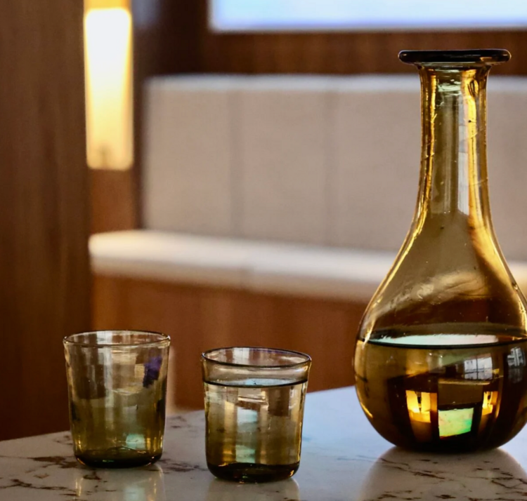 La Soufflerie Lyonnais Quinquet Fumé Drinking Glass or Votive Holder