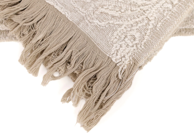 Savery Belgian Throw Blanket - Chalk