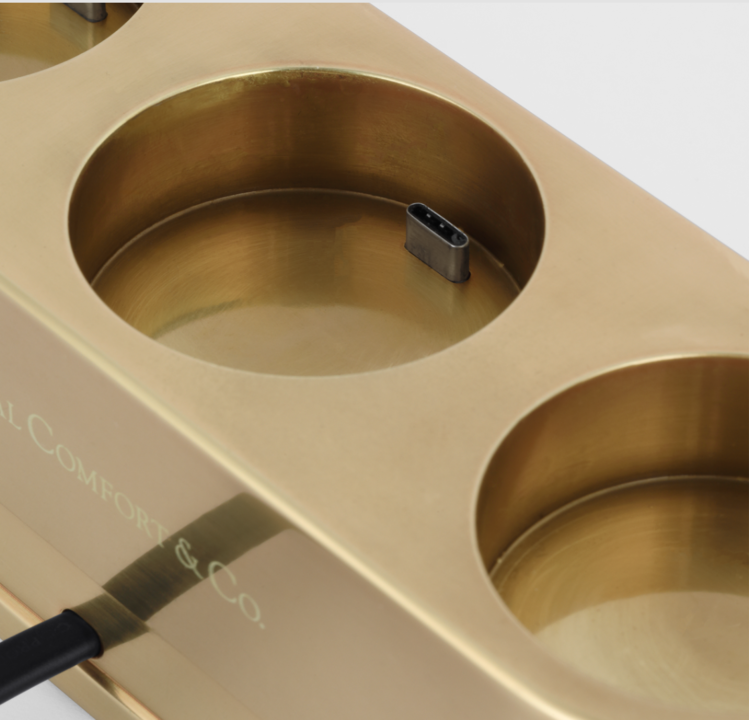 Visual Comfort Rechargeable Lightbulb Charging Station Triple