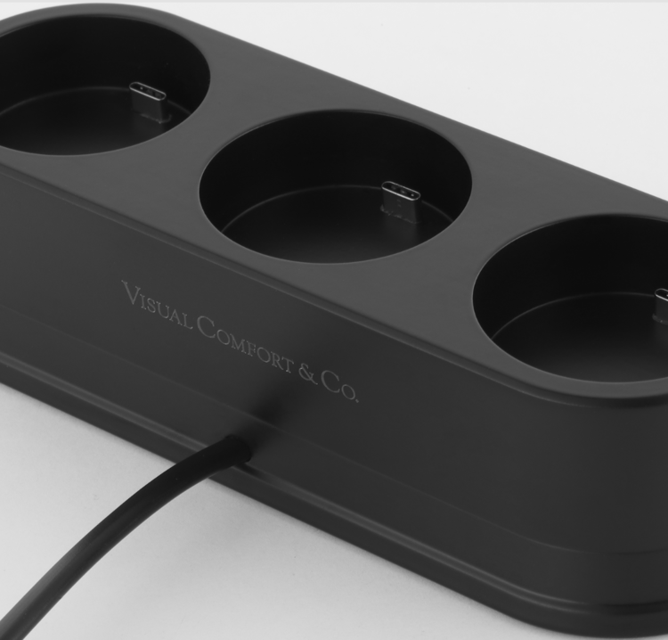 Visual Comfort Rechargeable Lightbulb Charging Station Triple