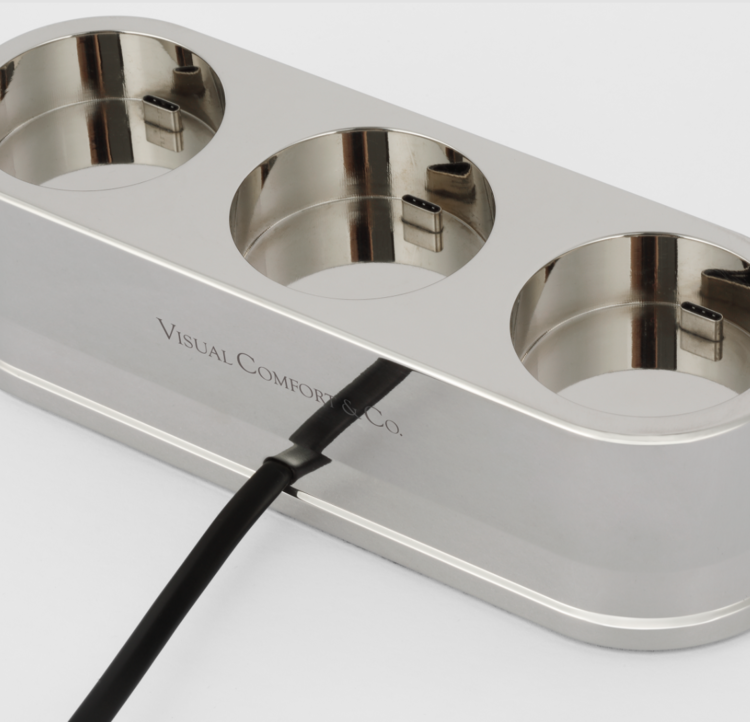 Visual Comfort Rechargeable Lightbulb Charging Station Triple