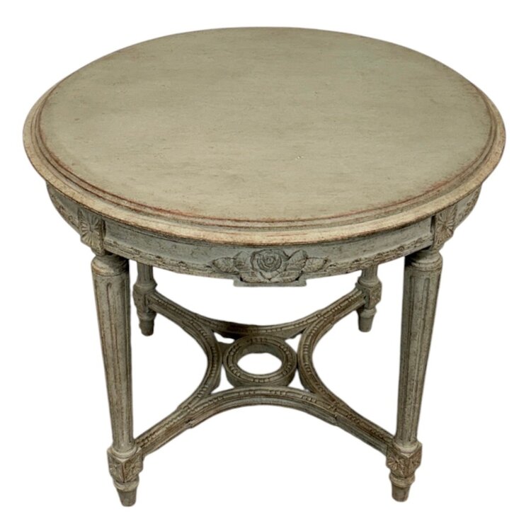 Antique Gustavian Round Coffee or Side Table