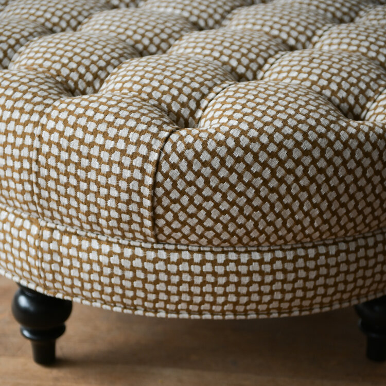 Melanie Tufted Round Ottoman
