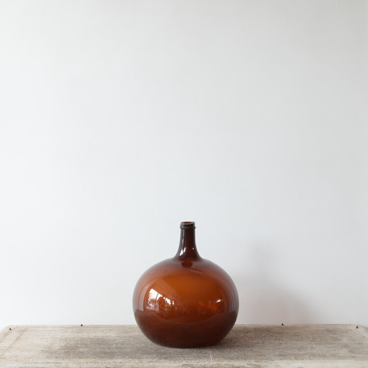 Antique Antique Burgundian Marron Glass Spirits Jar