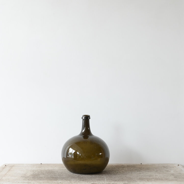 Antique Burgundian Marron Glass Spirits Jar