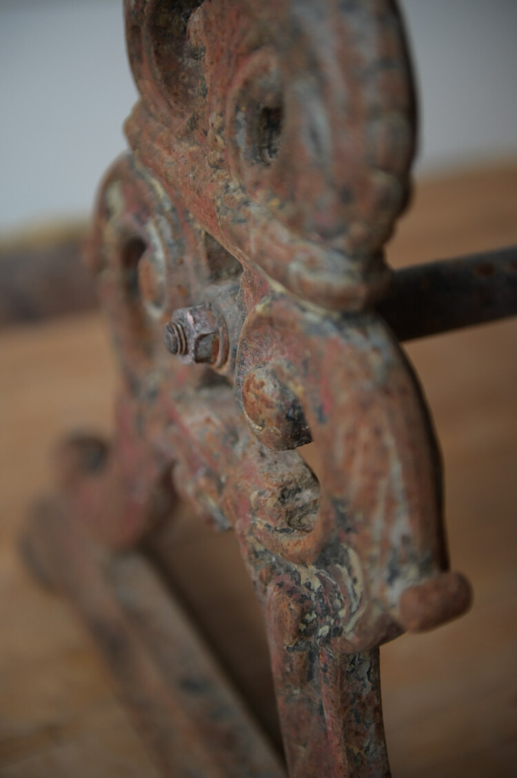 Antique Antique Marble-Top Garden Table