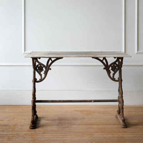 Antique Marble-Top Garden Table (SOLD)
