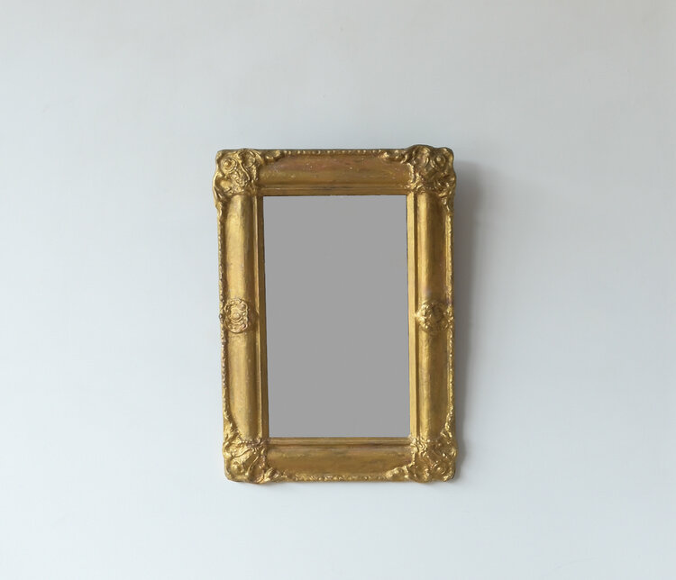 Small Antique Swedish Gilt Mirror II